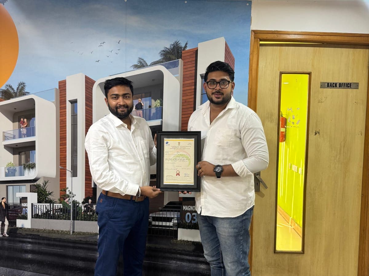 Techimpace and Gajpati Homes leadership marking their digital transformation partnership at the Gajpati Homes office in Burdwan