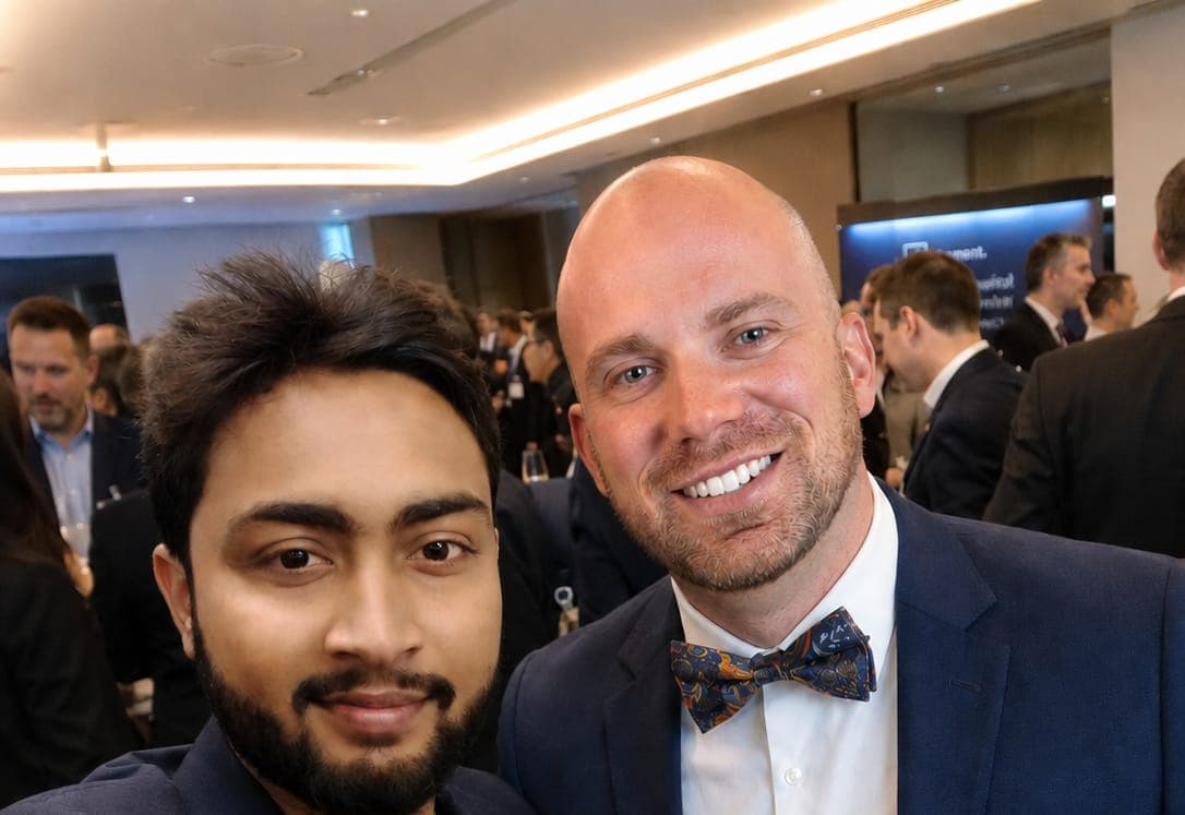 Paritosh Bag with Taylor Otwell, creator of Laravel, at Laracon